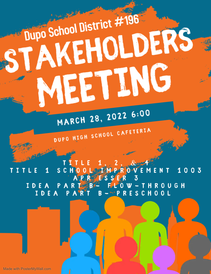 Stakeholders Meeting March 28 6pm