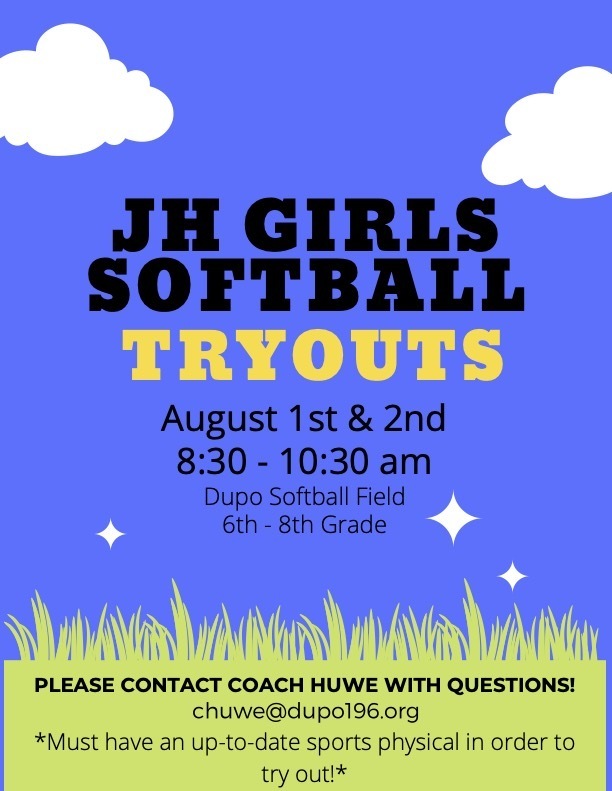 JH Girls Softball Tryouts