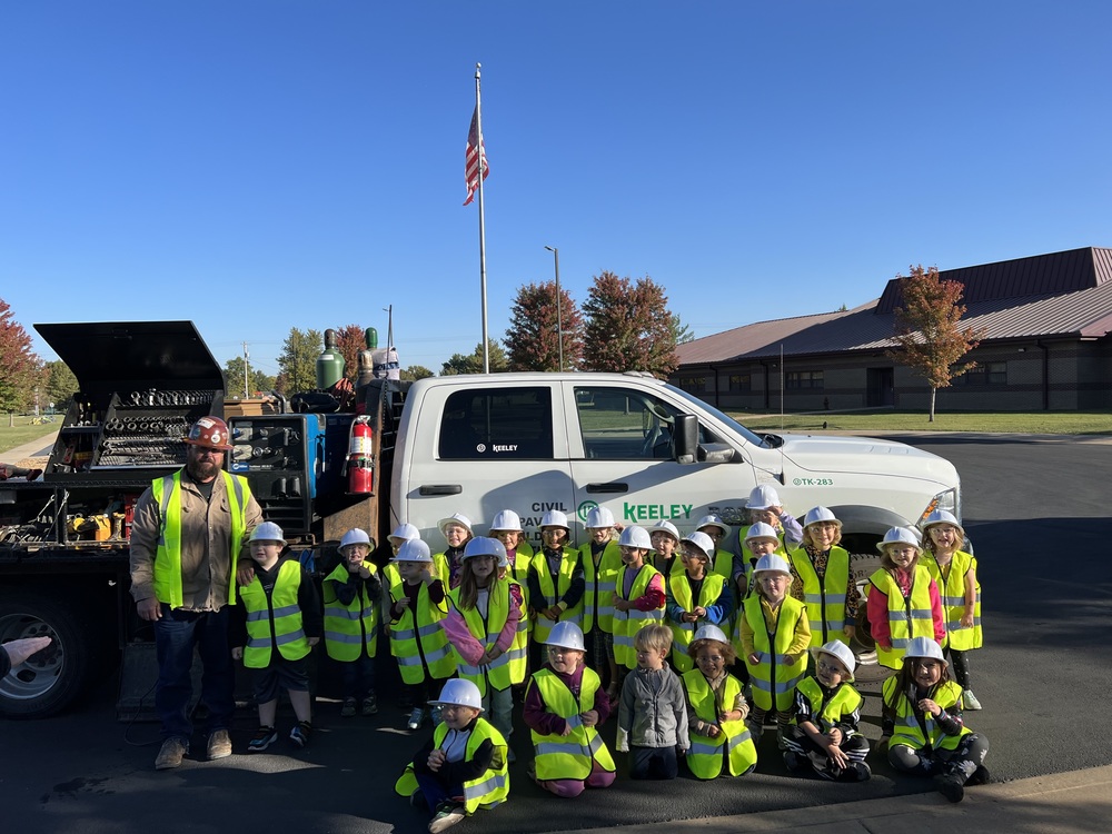 Construction company visits Bluffview Pre K classes