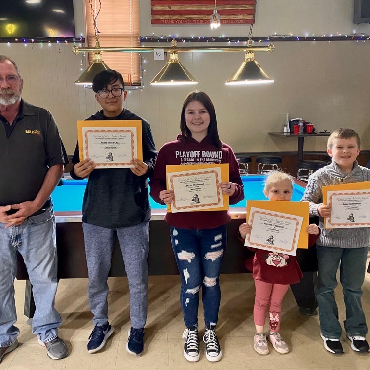 group of students of the month